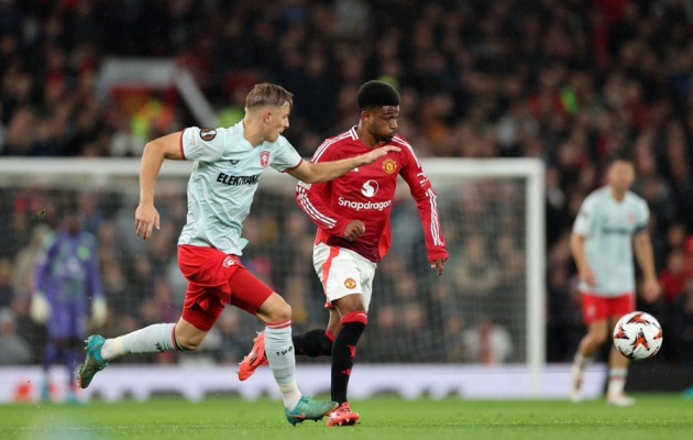Diallo trong màu áo Man United.