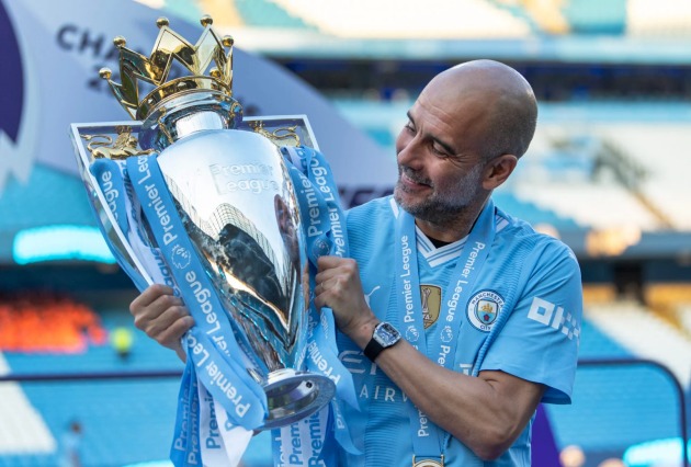 Pep Guardiola chính là biểu tượng chiến thắng của Manchester City.