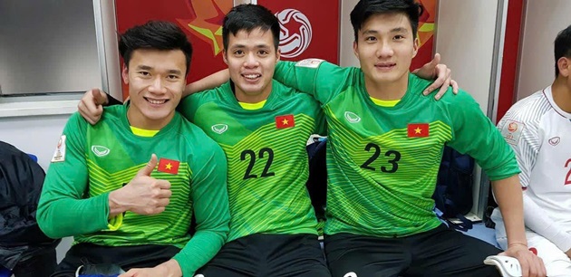 Đặng Ngọc Tuấn, Bùi Tiến Dũng và Nguyễn Văn Hoàng là 3 thủ môn của U23 Việt Nam làm nên chiến tích lịch sử tại Thường Châu. Ảnh: FBNV.