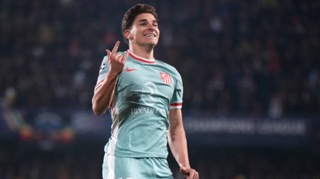 Julian Alvarez góp công lớn vào thắng lợi 6-0 của Atletico.