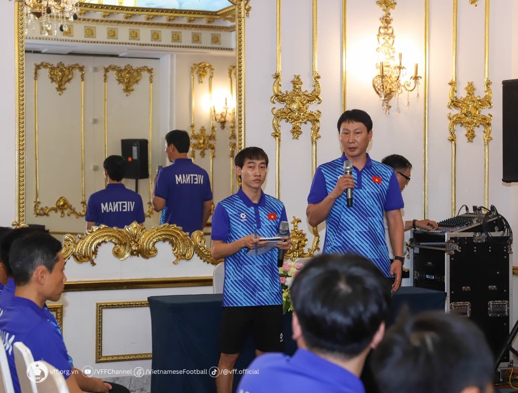 HLV Kim Sang-sik mong đội tuyển Việt Nam giành chiến thắng trước Philippines và Iraq. Ảnh: VFF.