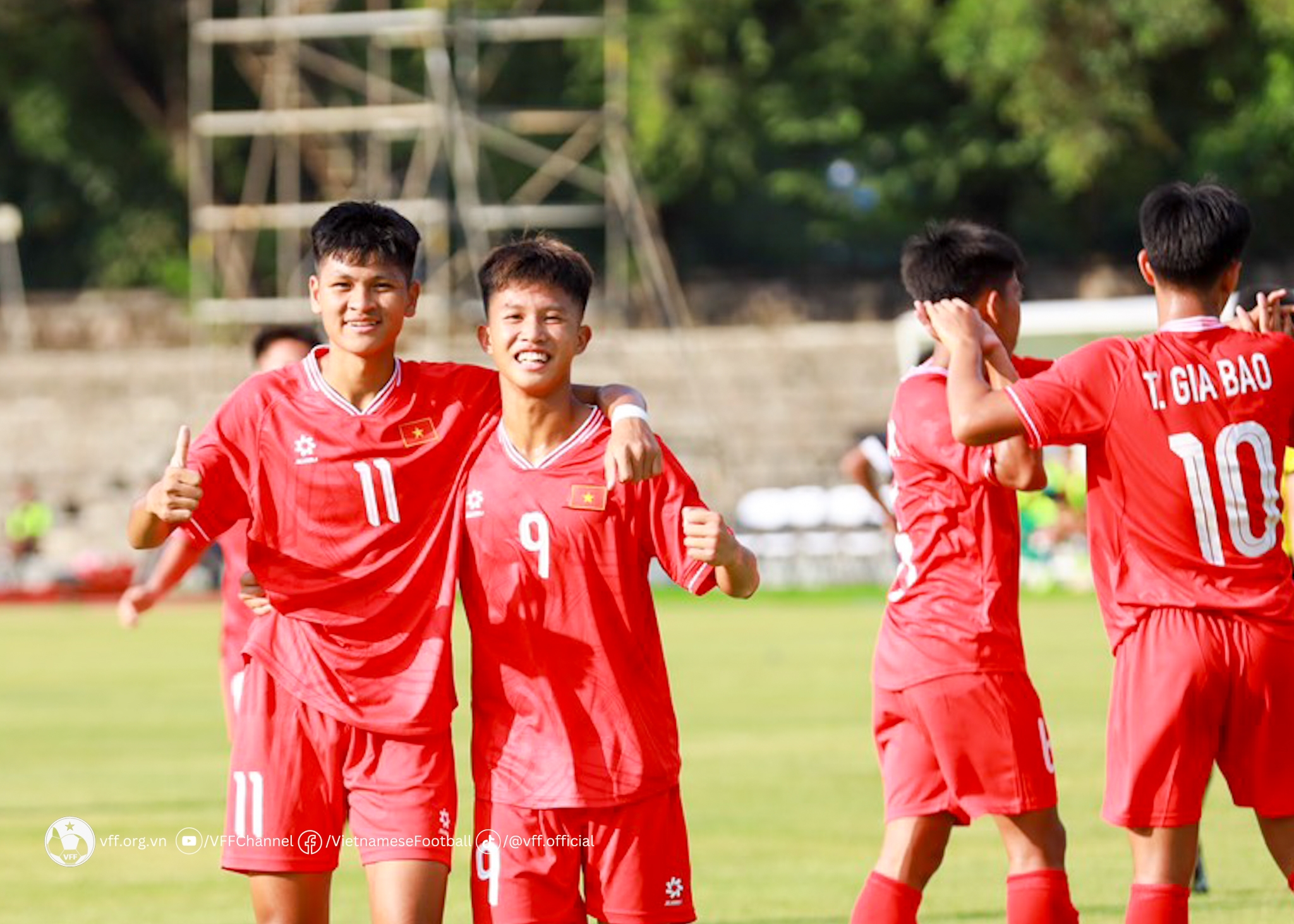 U16 Việt Nam có chiến thắng thuyết phục trước U16 Brunei. Ảnh: VFF.