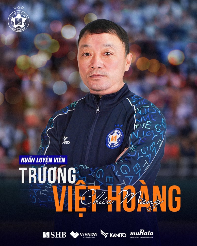 Đà Nẵng công bố bản hợp đồng với HLV Trương Việt Hoàng. Ảnh: SHB Đà Nẵng FC.