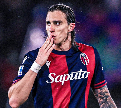 Calafiori vẫn đang chờ để gia nhập Arsenal.