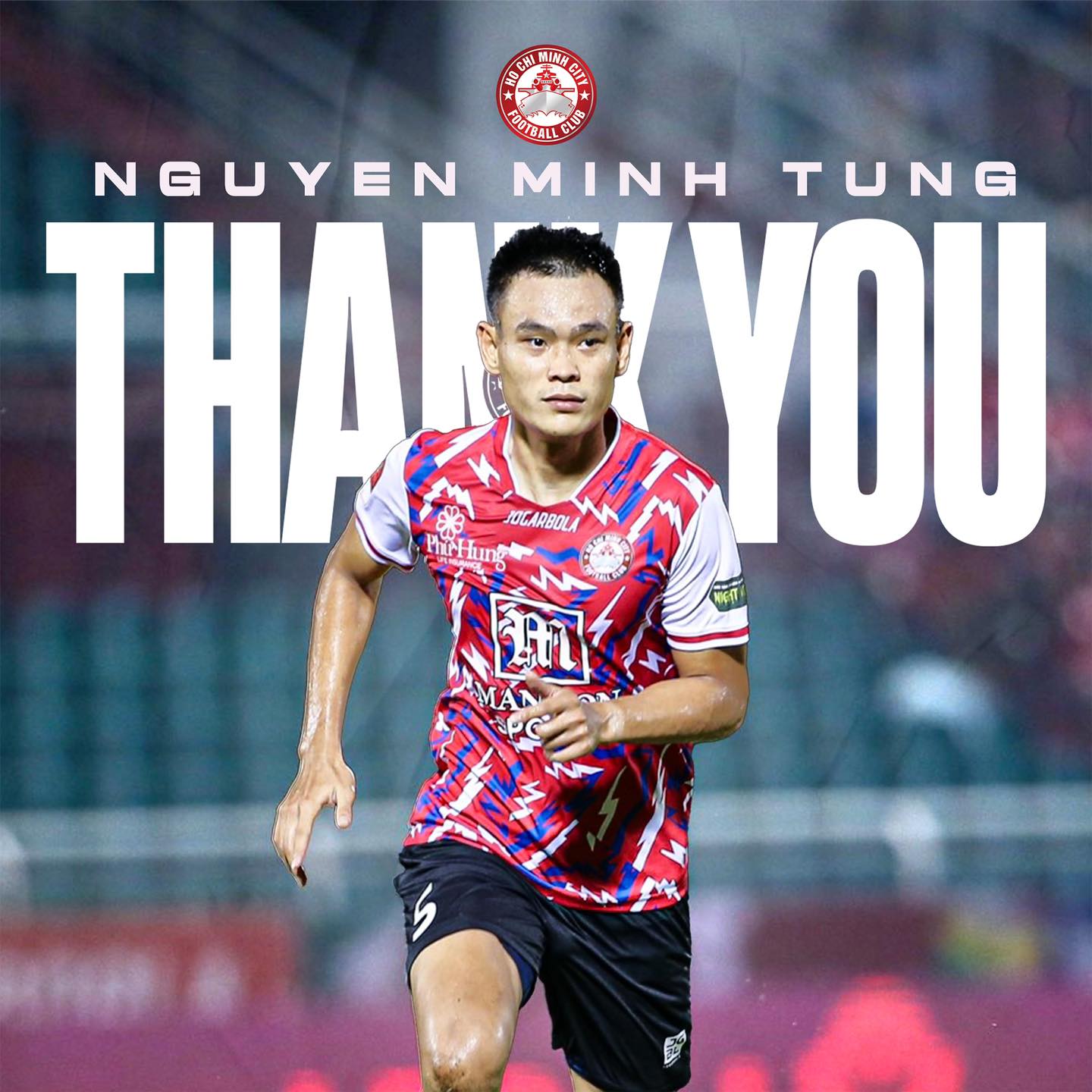 Nguyễn Minh Tùng rời CLB TP.HCM và gia nhập Thể Công Viettel. Ảnh: CLB TP.HCM.