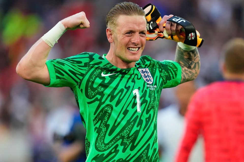 Niềm vui của Pickford khi giúp Anh đánh bại Thụy Sĩ để vào đến bán kết EURO 2024.