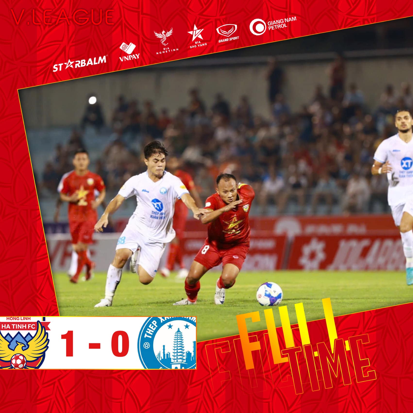 Hà Tĩnh tạo bất ngờ trước Nam Định. Ảnh: Hà Tĩnh FC.