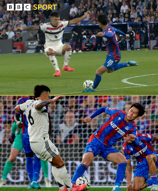 Pha vào bóng thô bạo của Martinez.