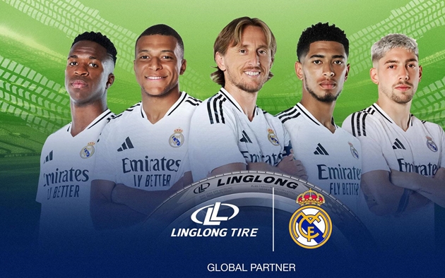 Real Madrid đã công bố hợp đồng tài trợ toàn cầu với LingLong Tire.