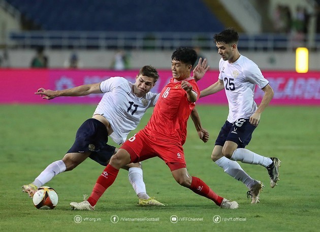 ĐT Việt Nam thất bại trước ĐT Nga. Ảnh: VFF.