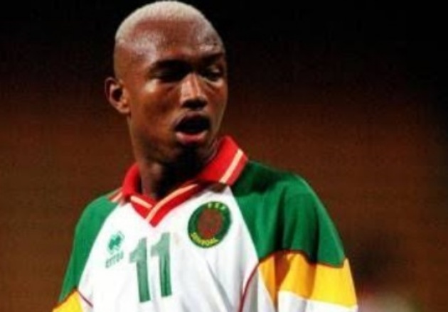 El Hadji Diouf trong màu áo Senegal.