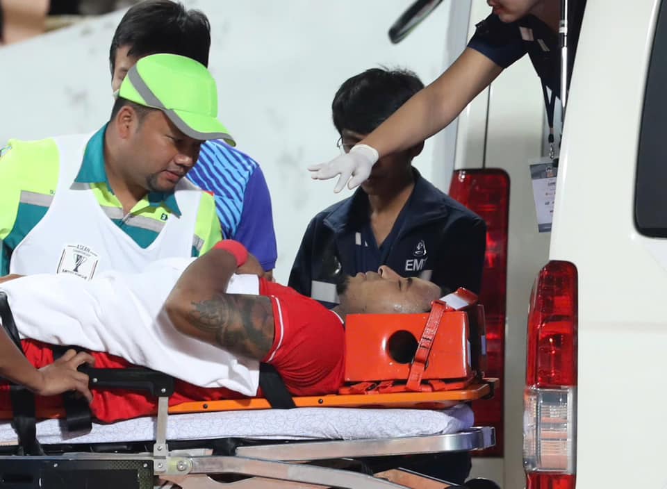 Xuân Son dính chấn thương nặng. Ảnh: Nam Định FC.