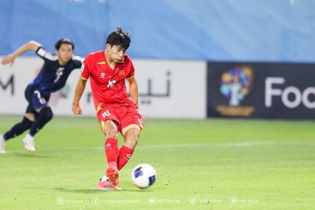 Trần Gia Bảo trong màu áo U17 Việt Nam.