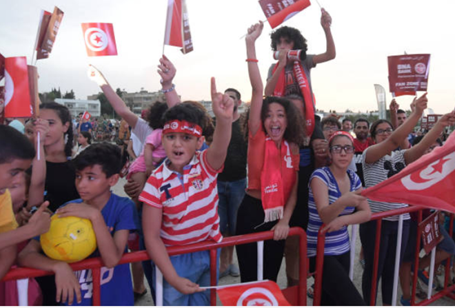 Khán giả của đội tuyển Tunisia.
