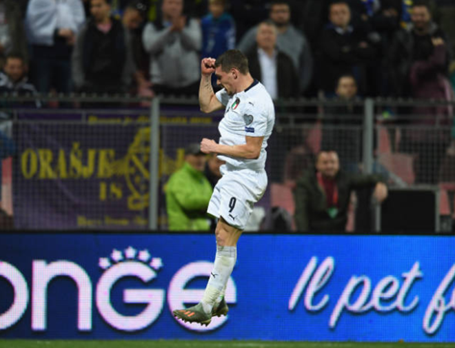 Tỷ số được ấn định 3-0 cho Ý ở phút 52 bởi pha lập công của Belotti.