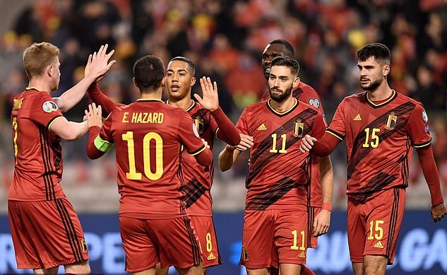 Bỉ kết thúc vòng loại EURO 2020 với 10 trận toàn thắng, có 30 điểm tuyệt đối; hơn đội xếp thứ 2 là Nga 6 điểm.