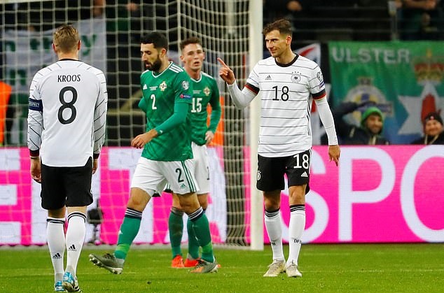 Phút 73, Goretzka nâng tỷ số lên 5-1 cho Đức với cú sút đầy quyết đoán.