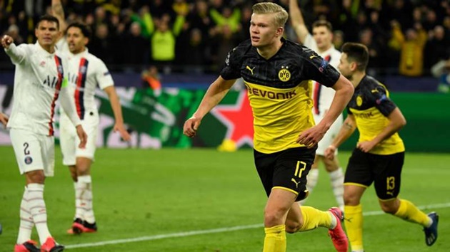 10. Tiền đạo cắm: Erling Haaland (Borussia Dortmund). Haaland là một trong số những tài năng trẻ xuất sắc nhất ở Champions League mùa này với 10 bàn thắng sau 8 trận đấu trong màu áo Salzburg và Dortmund.