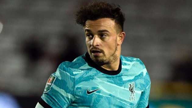 Shaqiri được cho nên rời Liverpool.