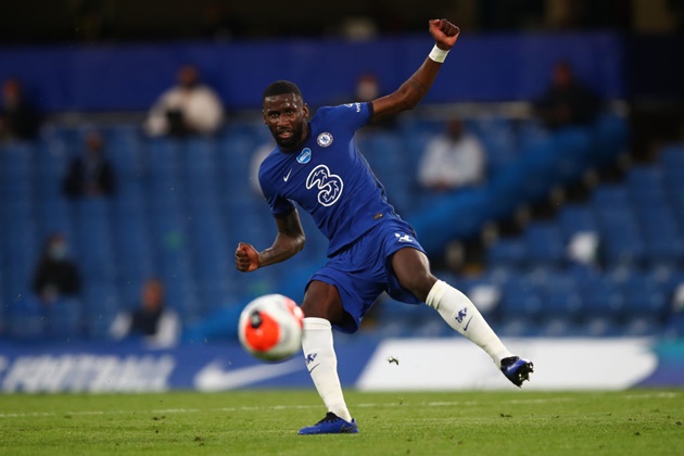 Rudiger trong màu áo Chelsea.