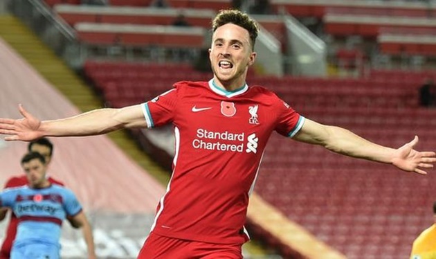 5. Diogo Jota (Liverpool). Ngôi sao người Bồ Đào Nha mang đến làn gió mới mẻ cho hàng công The Kop. Jota cho thấy sự hòa nhập nhanh chóng của mình với đội chủ sân Anfield với 9 bàn sau 14 trận trên mọi đấu trường.