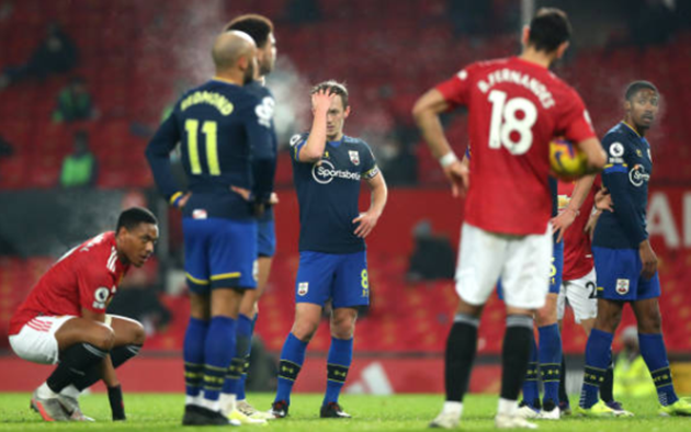 Southampton sụp đổ hoàn toàn sau chiếc thẻ đỏ của Alex Jankewitz.