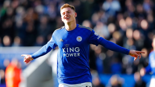 10. Harvey Barnes. Barnes là mũi nhọn tấn công lợi hại trong tay HLV Brendan Rodgers với 9 bàn, 4 kiến tạo.