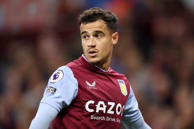 Coutinho trong màu áo Aston Villa.