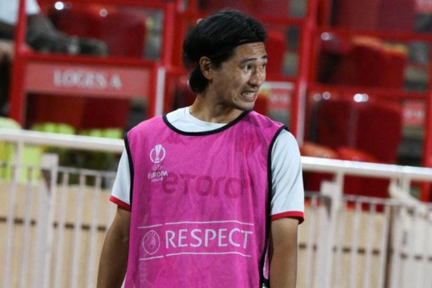 Minamino trong màu áo Monaco.