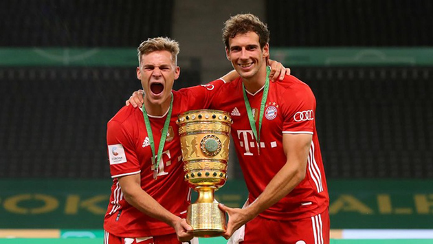 Kimmich và Goretzka đang là 2 cái tên không thể thay thế ở tuyến giữa của Hùm Xám.