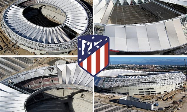 Sân Wanda Metropolitano hiện đang dần hình thành.