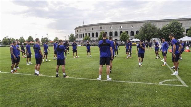 Các ngôi sao của Giallorossi hiện đang tập luyện nhằm chuẩn bị cho trận đấu sắp tới với Tottenham.