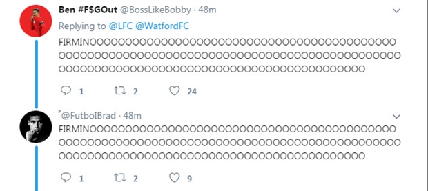 Đặc biệt là Firmino, người đá cao nhất trên hàng công.