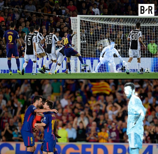Messi đã 'đóng băng' hoàn toàn Buffon trong trận đấu rạng sáng nay.