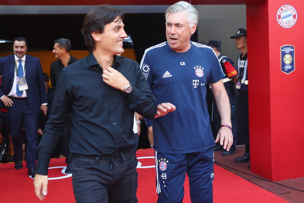 Cả Montella lẫn Ancelotti đều nhận được sự quan tâm của Sevilla