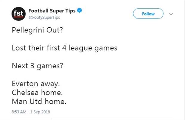 West Ham đã thua 4 trận, và chẳng nhiều người dám tin họ có thể thắng trong 3 trận tới.