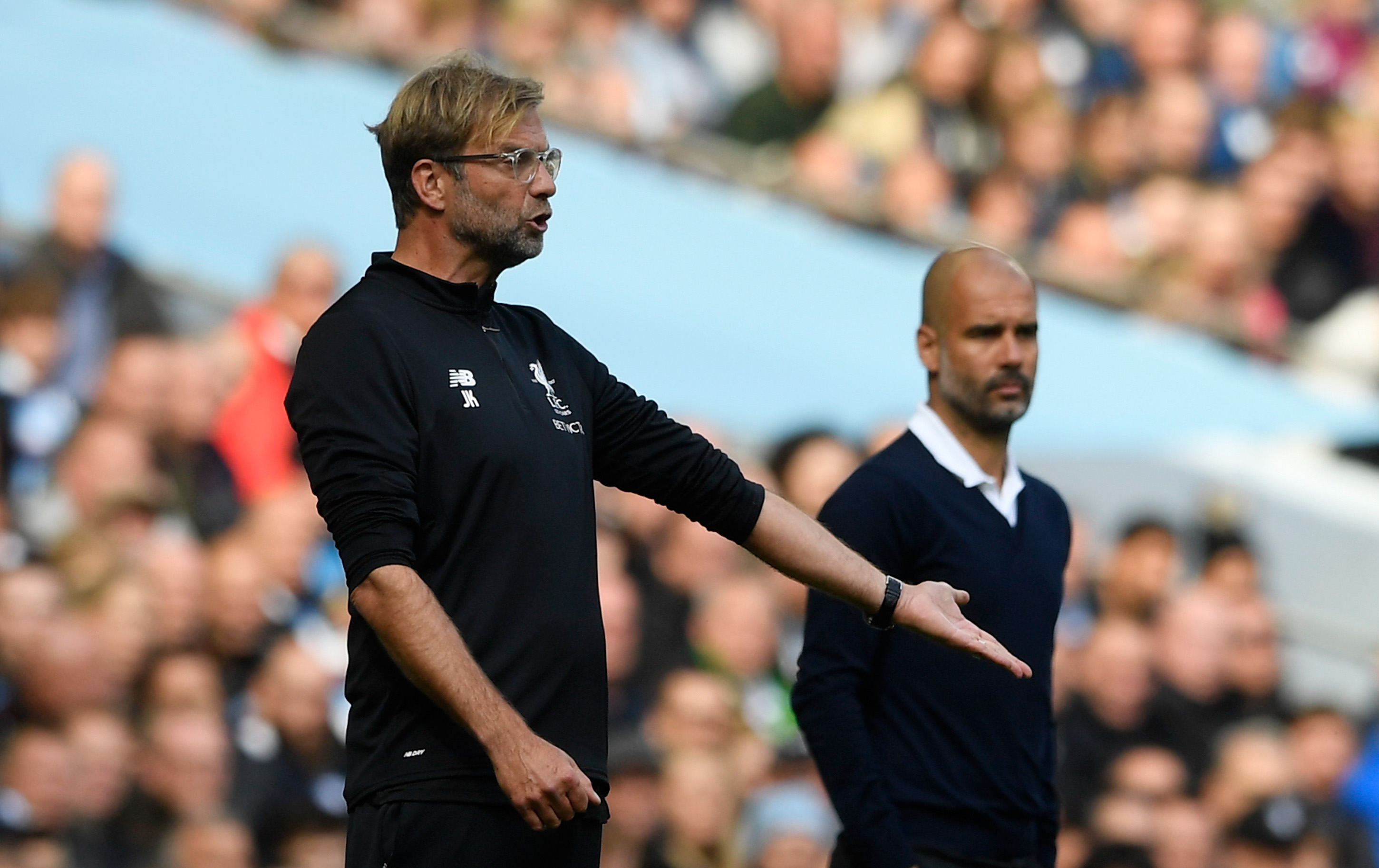 Jugen Klopp luôn là khắc tinh của Pep Guardiola trong những trận đấu cúp.
