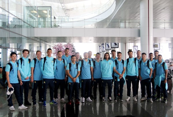 U19 Australia có mặt tại Nội Bài (Hà Nội) hôm qua (7/9). Ảnh: Internet.