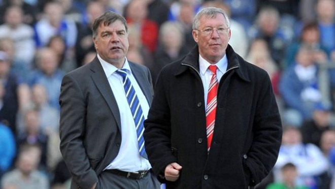 Sir Alex Ferguson từng nhấn mạnh Big Sam là sự lựa chọn tối ưu cho chiếc ghế dẫn dắt tuyển Anh. Ảnh: Internet.