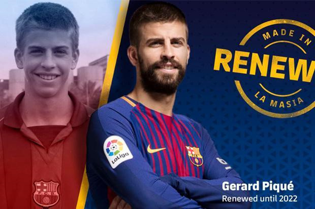 Barca tưởng thưởng cho Pique bản hợp đồng dài hạn.