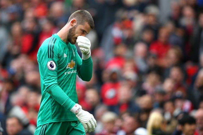 De Gea đang mắc liên tục những sai lầm trong giai đoạn cuối mùa giải. Ảnh: Getty.