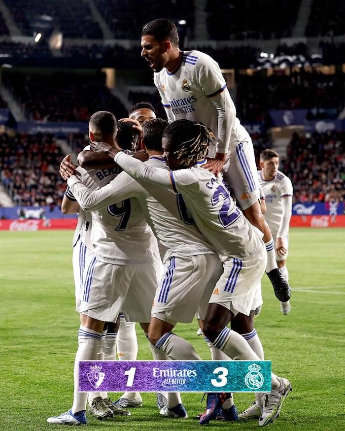 Đánh bại Osasuna 3-1, Real chạm một tay vào chức vô địch La Liga mùa này