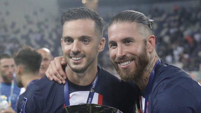 Ramos hài lòng với màn trình diễn của anh và toàn đội trong trận Siêu Cúp Pháp. Ảnh: AS.