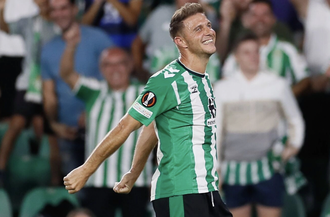 Joaquin ghi bàn giúp Betis đánh bại Ludogorets. Ảnh: Marca.