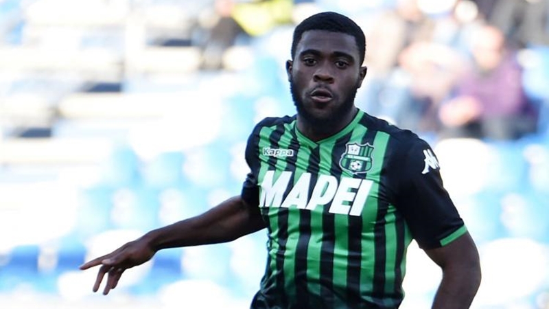 Jeremie Boga trong màu áo Sassuolo.