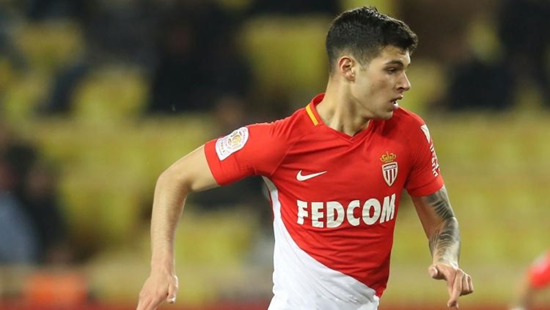 Pietro Pellegri trong màu áo AS Monaco.