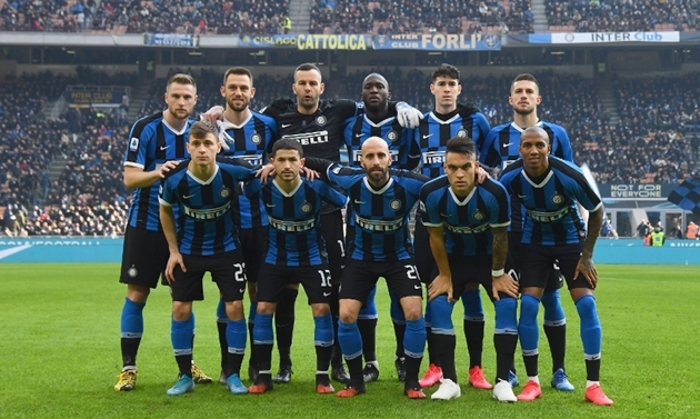 Đội hình xuất phát của Inter Milan. Đáng chú ý, Ashley Young có màn ra mắt đội bóng mới.
