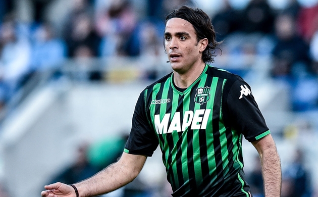 Alessandro Matri trong màu áo Sassuolo.