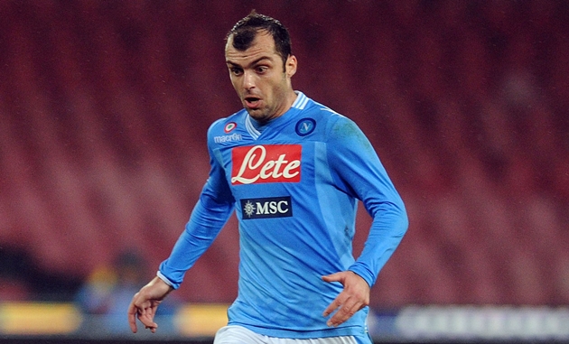 Goran Pandev trong màu áo Napoli.