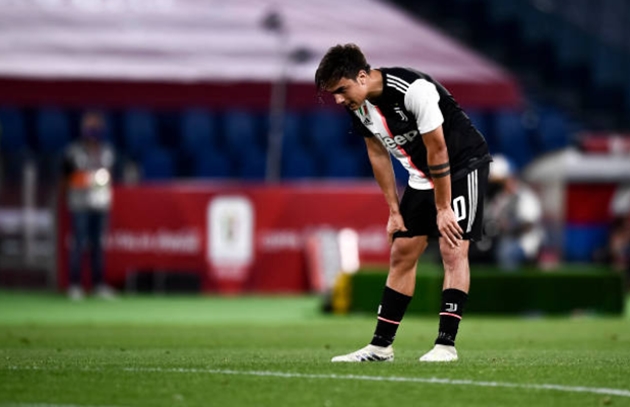 Các Juventini đã cảm thấy rất lo lắng khi Dybala không thể ghi bàn ở 2 trận đấu tại Coppa Italia. Ngoài ra, anh còn sút hỏng 1 quả penalty, khiến Juventus phải dâng chức vô địch cho Napoli.